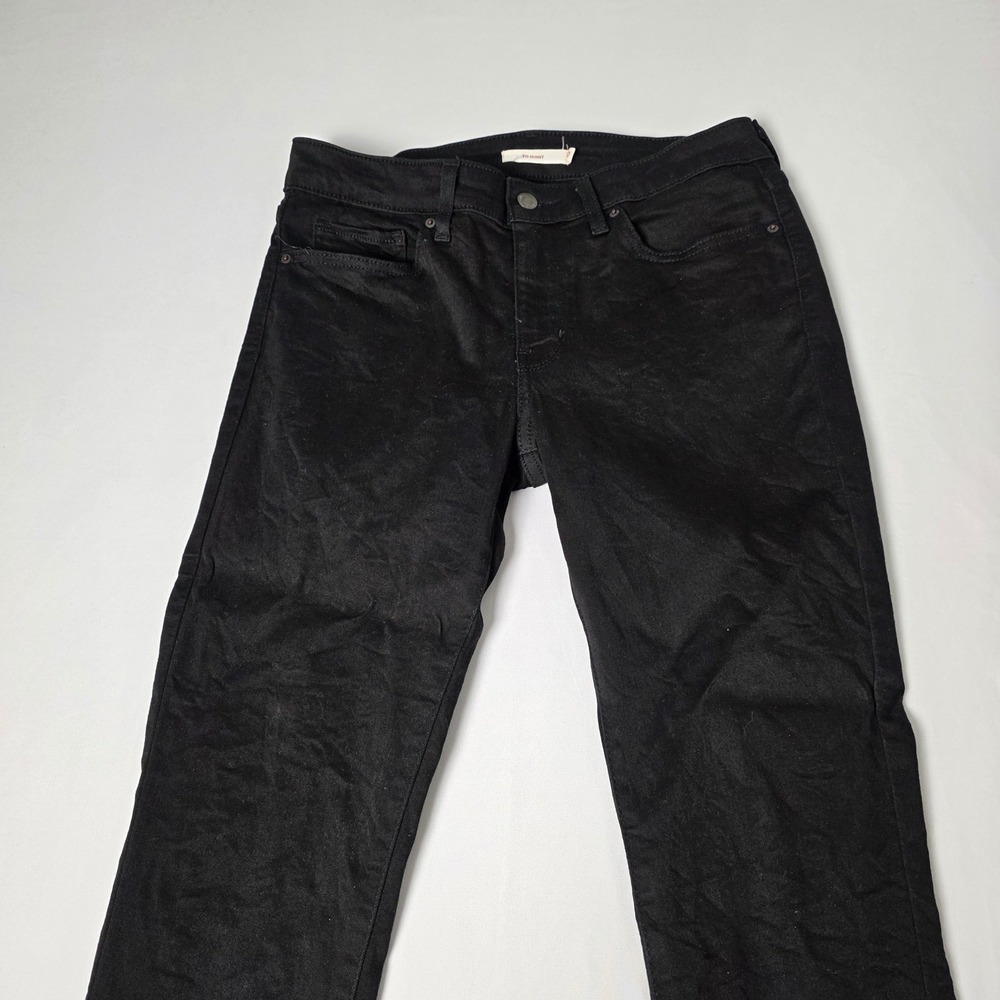 Levi's 711 Skinny Jeans Womens 30 Black Mid Rise WaterLess Stretch Denim